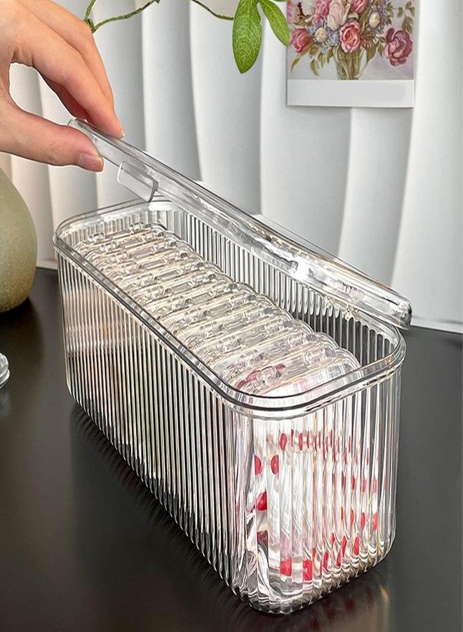 سيميكسيسن علبة تخزين مجوهرات مستطيلة من سيمكسن | منظم مجوهرات أنيق وشفاف | علبة مجوهرات مع 12 علبة صغيرة محمولة | علبة مجوهرات أكريليك للقلائد | للأقراط والأساور والخواتم والقلائد - Image 5