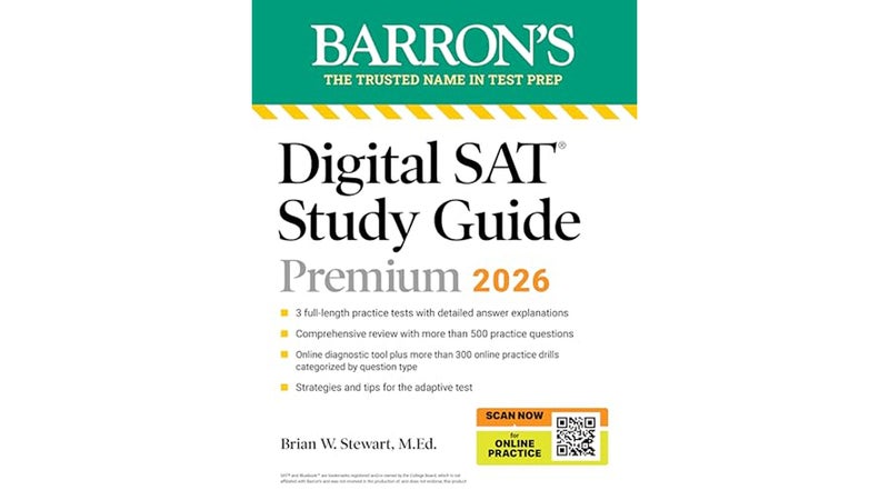 Digital Sat Study Guide Premium, 2026: 4 Practice Tests + Comprehensive Review + Online Practice