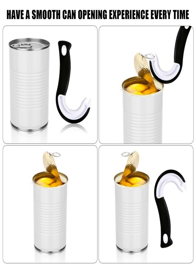 PEUTIER Easy Open Ring Pull Can Opener, J Hook Can Opener Pull Tab No-Slip Rubber Grip Jars Can Lid Lifter Manual Ring Top Soda Tin Bottle Opener Tool for Seniors, Children, Weak Hands - Image 5