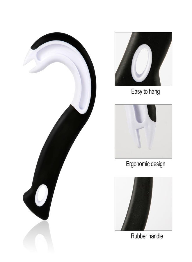 PEUTIER Easy Open Ring Pull Can Opener, J Hook Can Opener Pull Tab No-Slip Rubber Grip Jars Can Lid Lifter Manual Ring Top Soda Tin Bottle Opener Tool for Seniors, Children, Weak Hands - Image 4