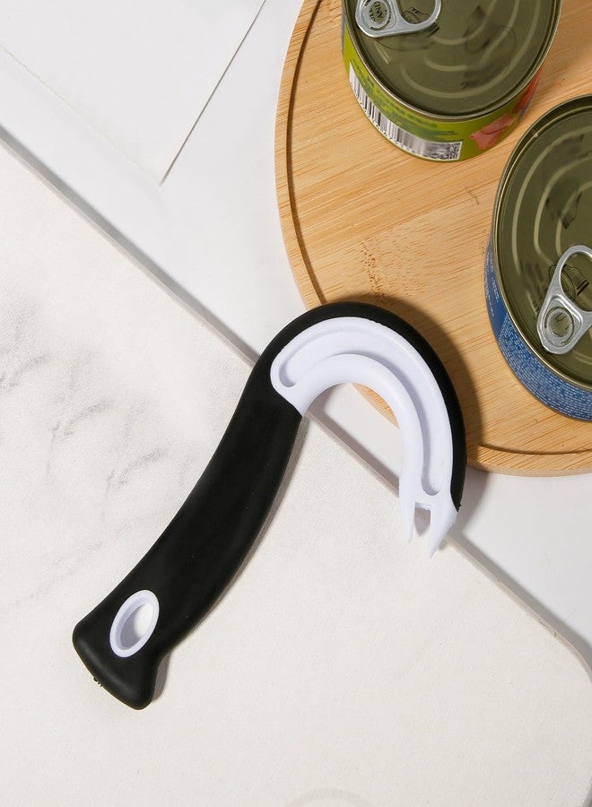 PEUTIER Easy Open Ring Pull Can Opener, J Hook Can Opener Pull Tab No-Slip Rubber Grip Jars Can Lid Lifter Manual Ring Top Soda Tin Bottle Opener Tool for Seniors, Children, Weak Hands - Image 3