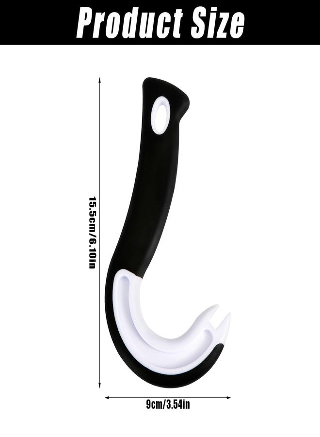 PEUTIER Easy Open Ring Pull Can Opener, J Hook Can Opener Pull Tab No-Slip Rubber Grip Jars Can Lid Lifter Manual Ring Top Soda Tin Bottle Opener Tool for Seniors, Children, Weak Hands - Image 2