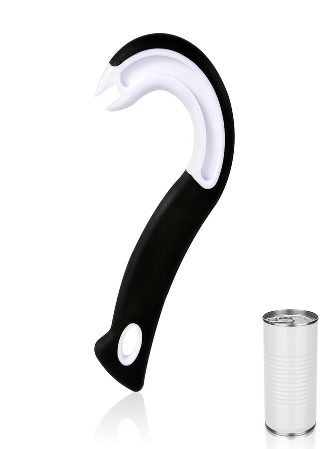 PEUTIER Easy Open Ring Pull Can Opener, J Hook Can Opener Pull Tab No-Slip Rubber Grip Jars Can Lid Lifter Manual Ring Top Soda Tin Bottle Opener Tool for Seniors, Children, Weak Hands - Image 1