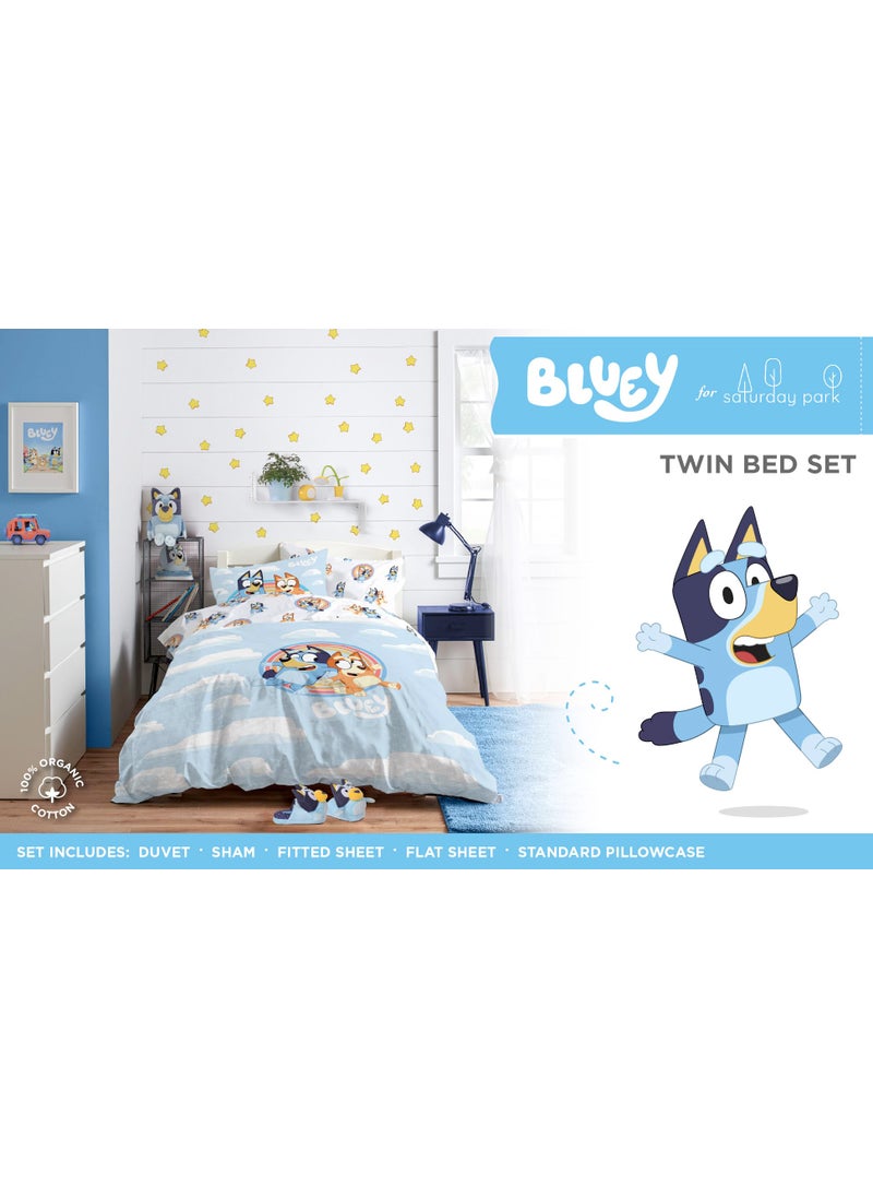 Saturday Park Saturday Park Doodle Rainbow Full Bed Set - 7 Piece 100% Organic Cotton Bedding - GOTS & Oeko-TEX Certified  - Image 2