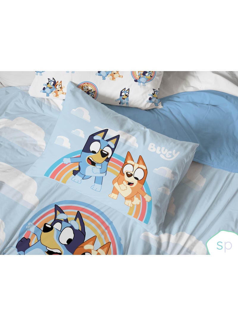 Saturday Park Saturday Park Doodle Rainbow Full Bed Set - 7 Piece 100% Organic Cotton Bedding - GOTS & Oeko-TEX Certified  - Image 5