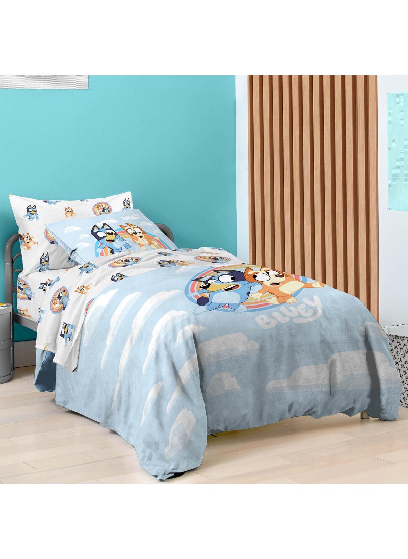 Saturday Park Saturday Park Doodle Rainbow Full Bed Set - 7 Piece 100% Organic Cotton Bedding - GOTS & Oeko-TEX Certified  - Image 1