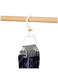 Excefore Premium Tie Rack,2 Pcs Stylish Tie Hanger,for Closet Space Saving Design with 360° Rotating Head,Easy to Tidy Up & Take Off,ABS Necktie Organizer & Hanger-Holds 9-18 Ties,Smart & Sturdy Tie Storage  - Image 1