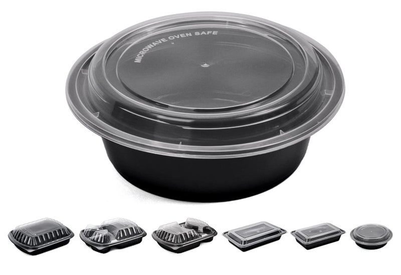 Khaleej Pack Meal Prep Container  Reusable BPA Free 32oz Disposable Round Food Container with Lid