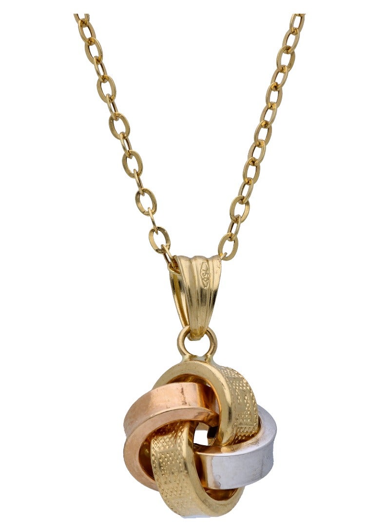 FK Jewellers Gold Knot Shaped Pendant Set 18KT  - Image 2
