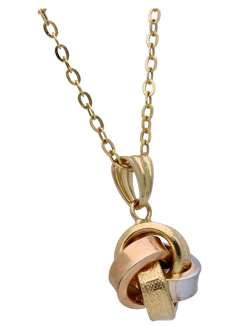 FK Jewellers Gold Knot Shaped Pendant Set 18KT  - Image 3