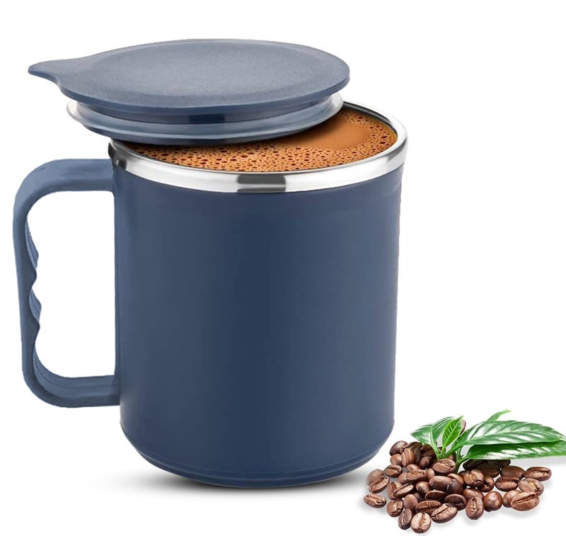 PANCA Coffee Mug with Lid Insulated Stainless Steel for Tea Milk Mug Inner Stylist Double Wall Cup for Home Office Restaurant Use Gift Pack of 1 - Image 5