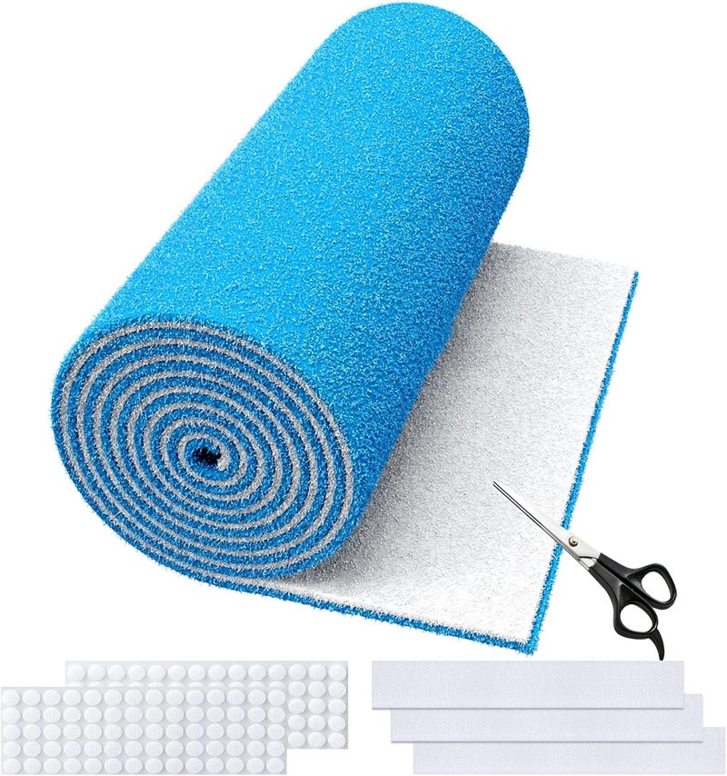 Demiwise Air Vent Filters,20"x140"Cut to Fit Air Filter Material (120+Filters),MERV 8 Electrostatic Vent Filter for Home Floor Registers,RVand Wall HVAC Furnace,With 48PCs Adhesive Hook Tape - Image 1