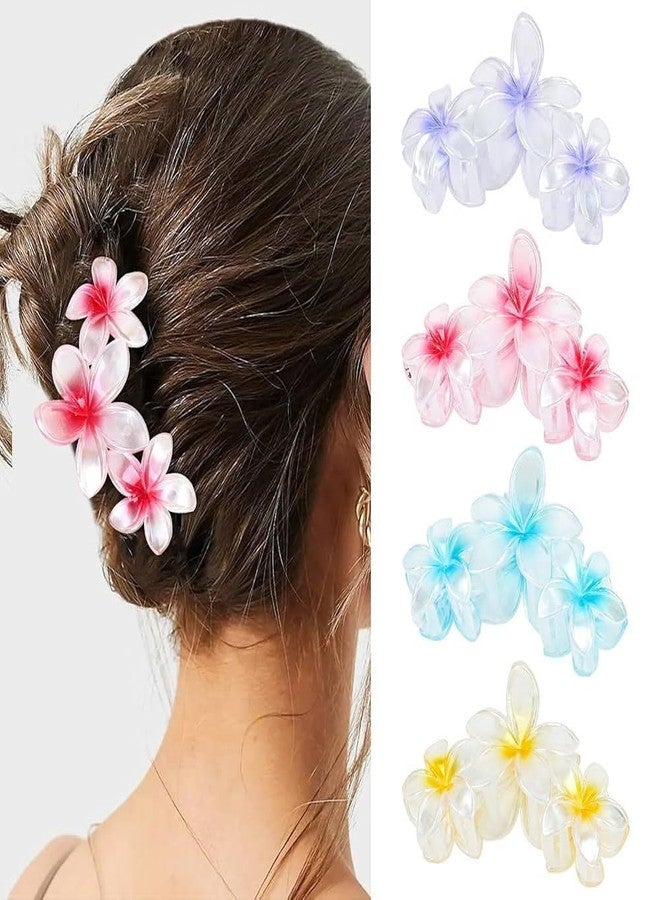 MIDHASH 6 Pcs Flower Hair Claw Clips Set, Gradient Lily Design, Strong Hold Hair, Stylish Accessories for Women, Girls, Cute Hair Grips, Perfect for Daily Use, Travel, Party, Gifting, Multicolor Flower Hair Claw Clip (6 Small) - Image 2