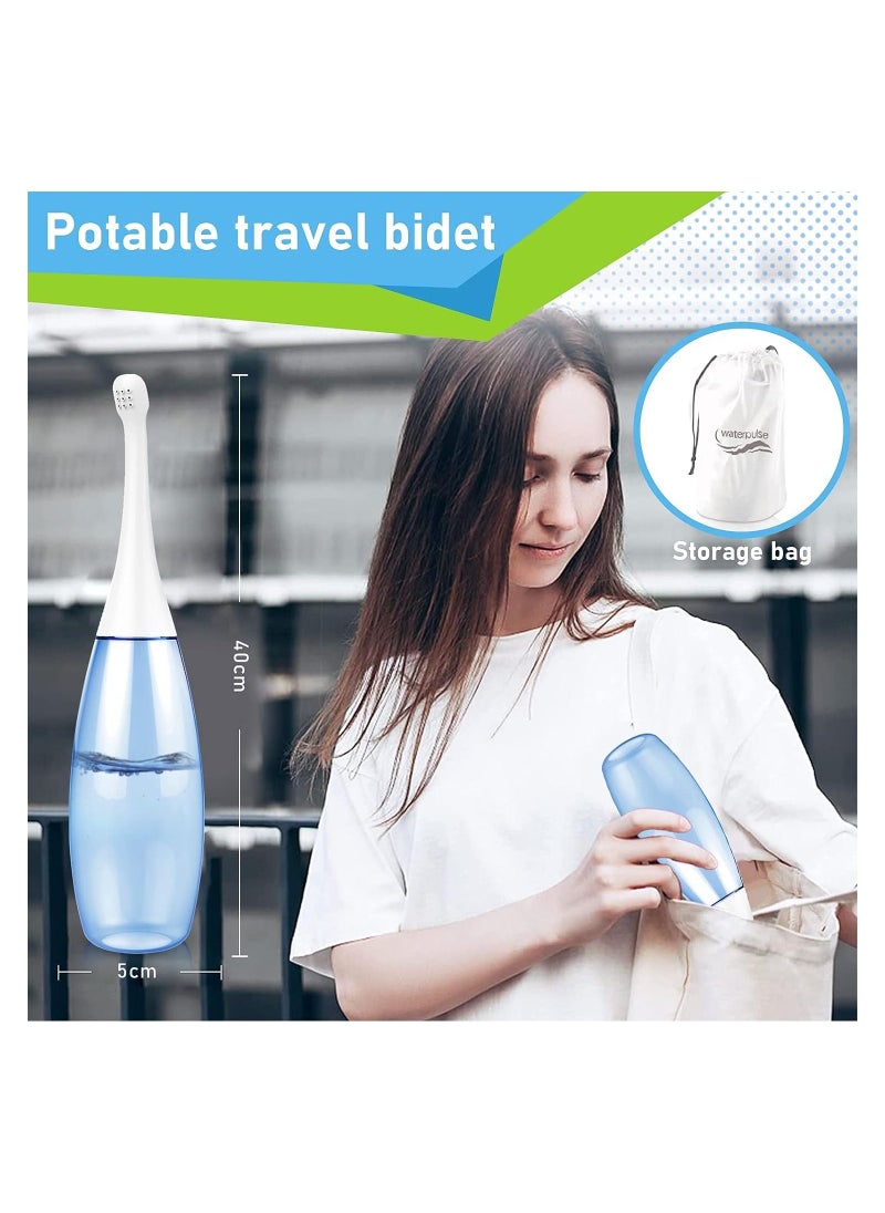 waterpulse - Portable bidet, size 450ml, spray bottle, water spray bottle, baby bottom wash, with cloth bag for storage - Image 1