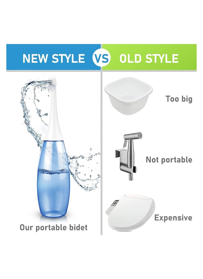 waterpulse - Portable bidet, size 450ml, spray bottle, water spray bottle, baby bottom wash, with cloth bag for storage - Image 1