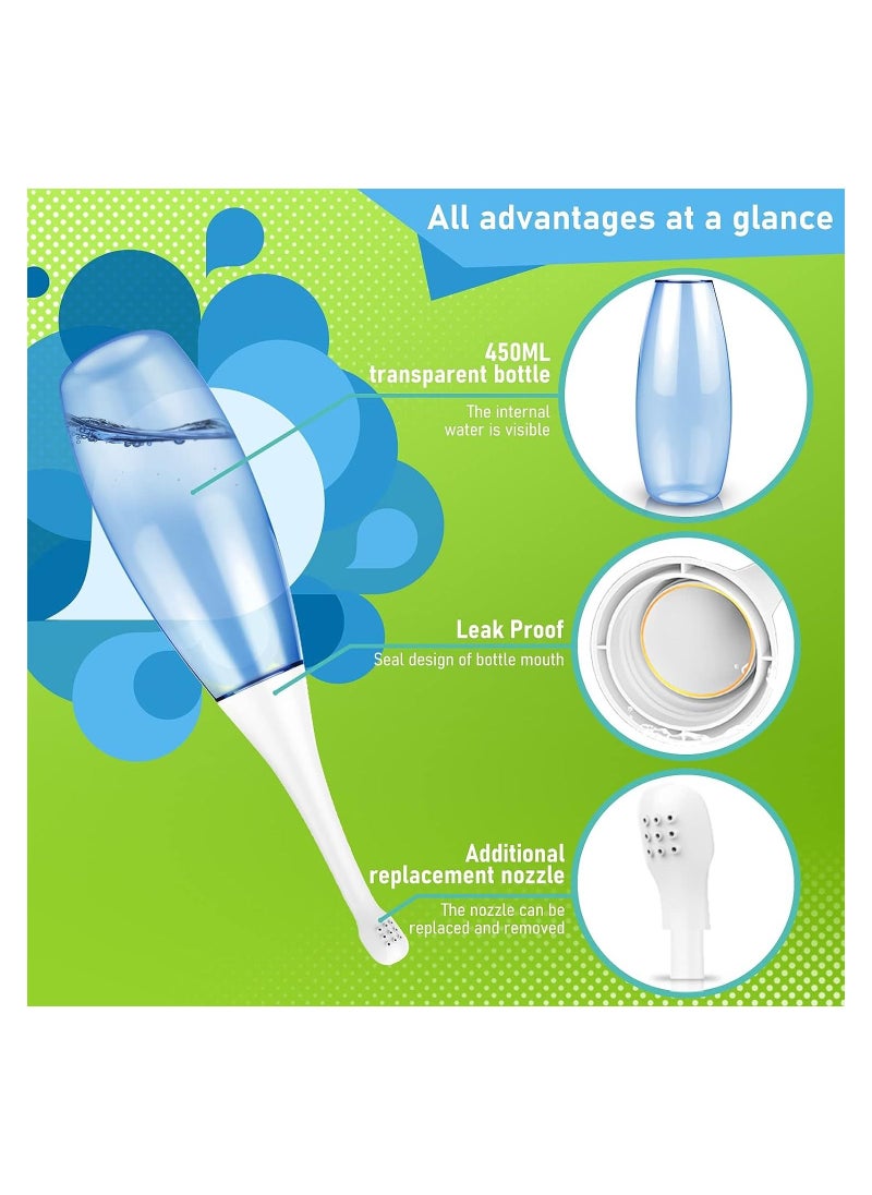 waterpulse - Portable bidet, size 450ml, spray bottle, water spray bottle, baby bottom wash, with cloth bag for storage - Image 1