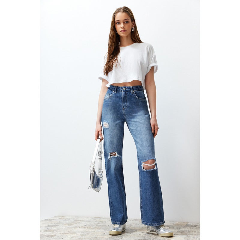Unisex Classic Denim Jeans Loose Fit Daily Outdoor Wear - Image 2