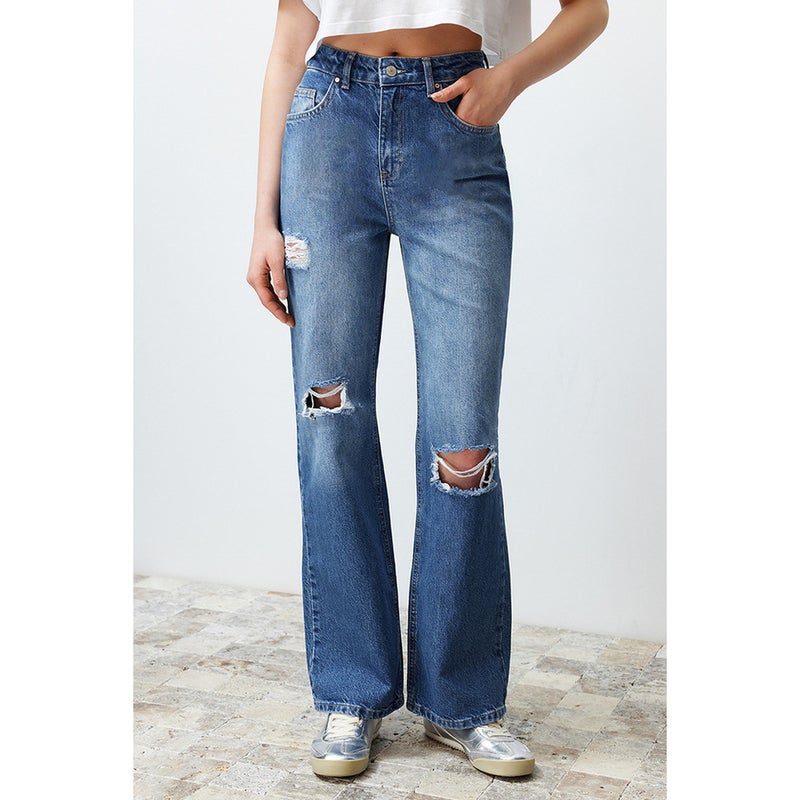 Unisex Classic Denim Jeans Loose Fit Daily Outdoor Wear - Image 5