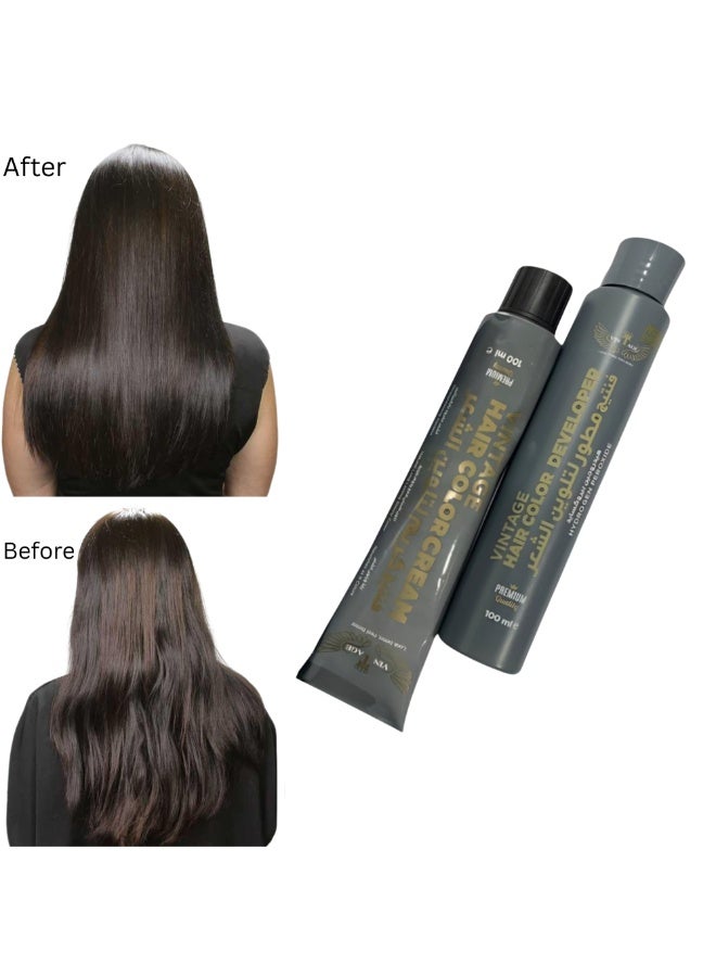 Vintage Apple Anaerobic Hair Cream – 100% Organic Hair Dye and Natural Hair Color Cream, 200ml (10-in-1), offered in three unique shades and scents.