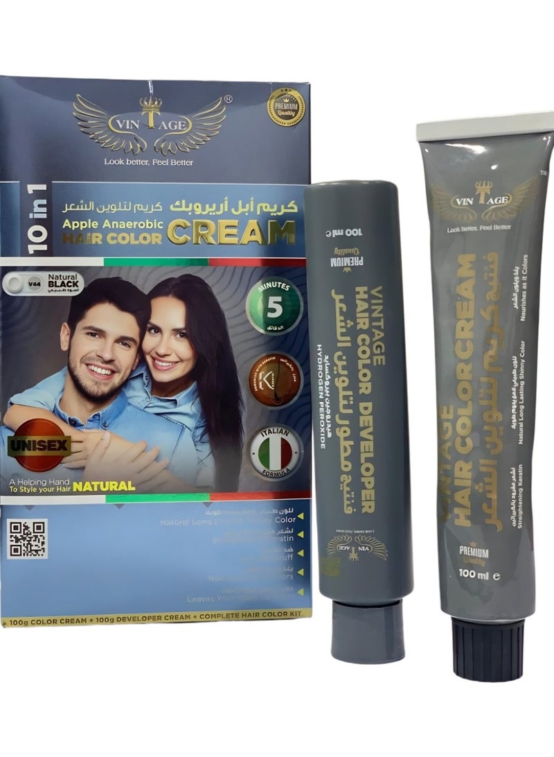 فينتاج كريم الشعر فينتاج آبل أنيروبك – صبغة شعر عضوية 100% وكريم تلوين طبيعي للشعر، 100 مل (10 في 1)، متوفر بثلاث درجات وروائح فريدة - Image 1