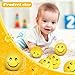 Vinsot 100 Pcs 25 Inch Yellow Smile Face Stress Balls Bulk Happy Smile Stress Relief Balls Mini Funny Foam Toy Funny Toys for Teens Adults Carnival Christmas Bag Fillers - Image 3