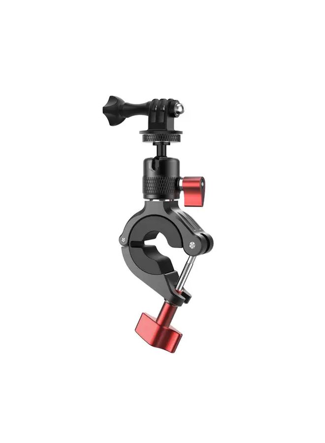 Black Aluminum Bicycle Motorcycle Handlebar Mount For Sport Camera 360 Rotation - Image 4