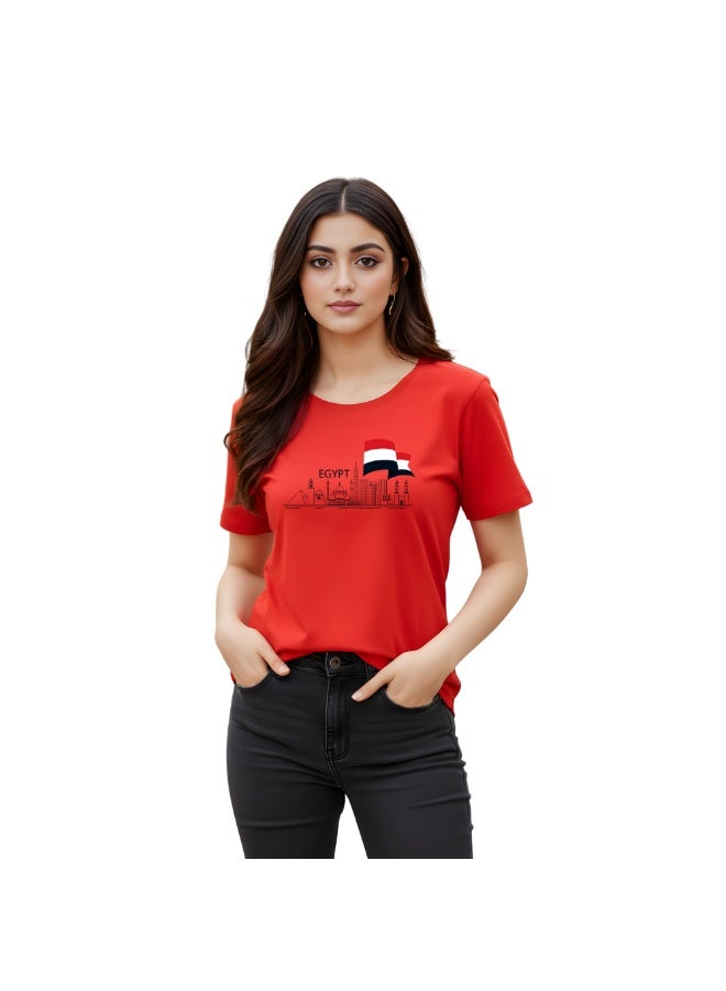 Egypt National Day Adult Women's T-shirt - Gift for Every Egyptian - Perfect for Egypt Independence Day - Egypt Day Women's Tee - Image 1