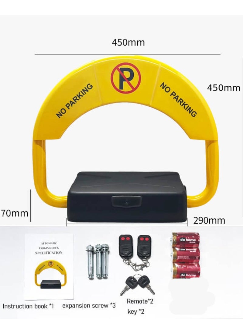 Scrolls Premium Automatic Car Parking Barrier, Anti Parking Standard Size, Weatherproof Galvanized Steel, Remote Control, No Parking Barrier, Reserved Barrier 46X46X8cm  - Image 2