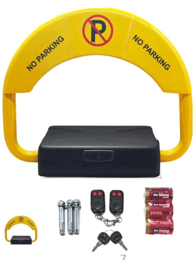 Scrolls Premium Automatic Car Parking Barrier, Anti Parking Standard Size, Weatherproof Galvanized Steel, Remote Control, No Parking Barrier, Reserved Barrier 46X46X8cm  - Image 1