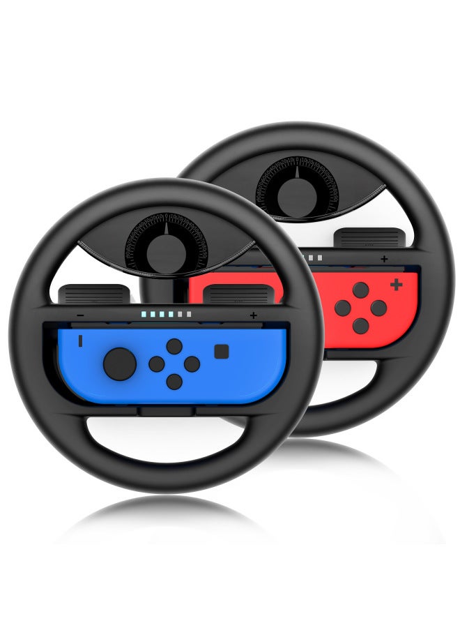 For Switch Original JOYCON Game Steering Wheel Accessories Nintendo Switch Steering Wheel 2 Pack-Product Color:Black 2 Pack (excluding Joycon)  - Image 1