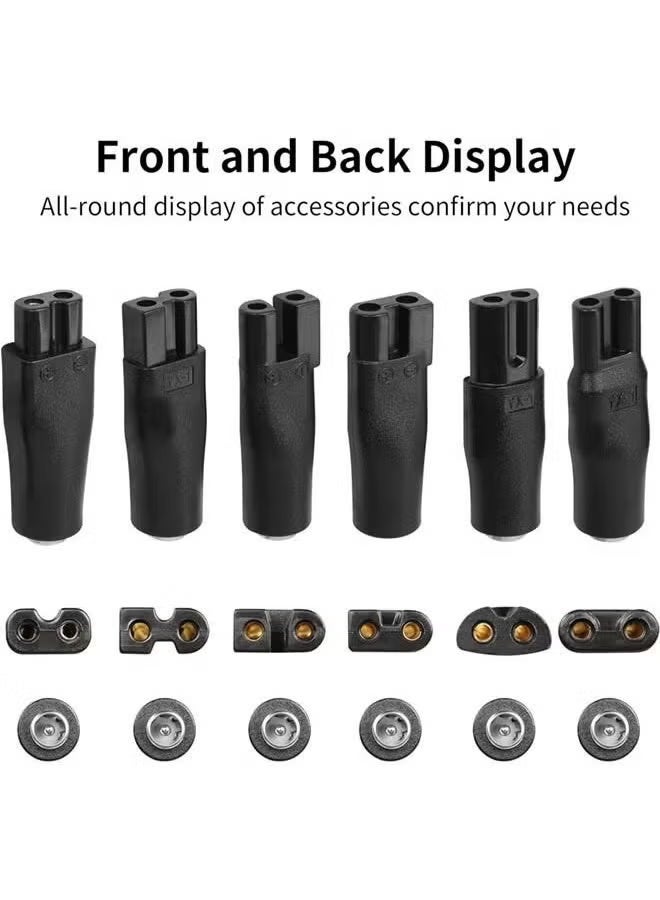 Shaver Charger, 6 Pcs Universal Shaver Converter, 6 Unique Head Shape Power Cord Supply Adapter, DC Connector, Beard Trimmer Charger, Men's Razor Charger Cable Kit, Multi-Functional Charging - Image 4