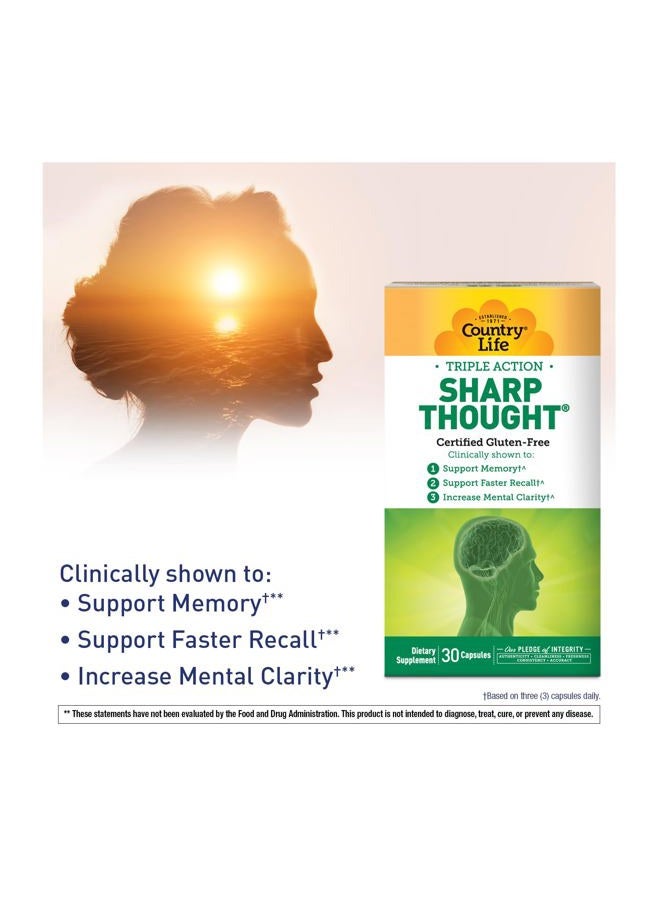 Sharp Thought 30 Capsules, Certified Gluten Free…