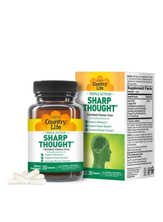 Sharp Thought 30 Capsules, Certified Gluten Free…