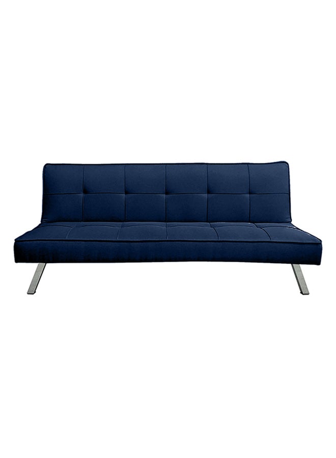 In-House Sandi | 3-Seater Sofabed 2 In 1 Upholstered In Velvet 30x177x107 cm- Dark Blue - Image 4