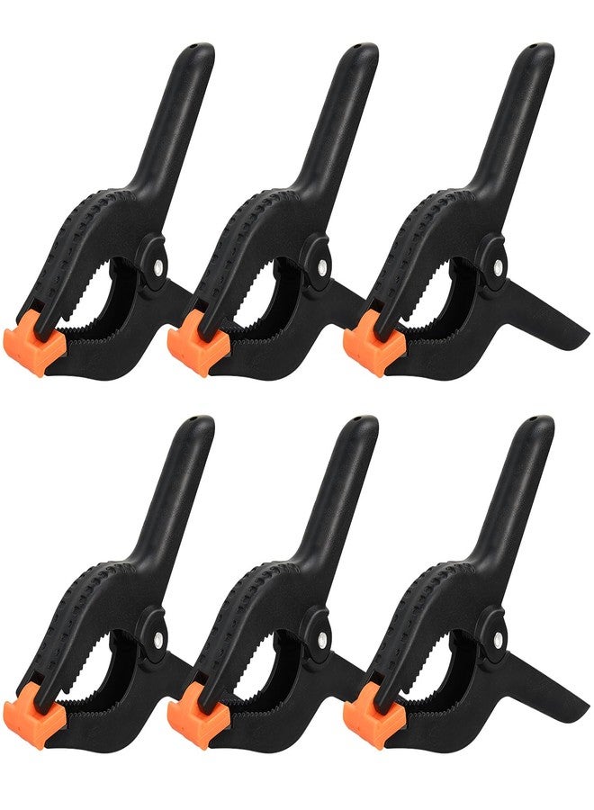 LFSEMINI 6 Inch Spring Clamps, 6 Pack Professional Plastic Spring Clamps, Heavy Duty Plastic Clamps for Crafts and Woodworking, Backdrop Clips Clamps for Backdrop Stand, Photography, Home Dec - Image 1