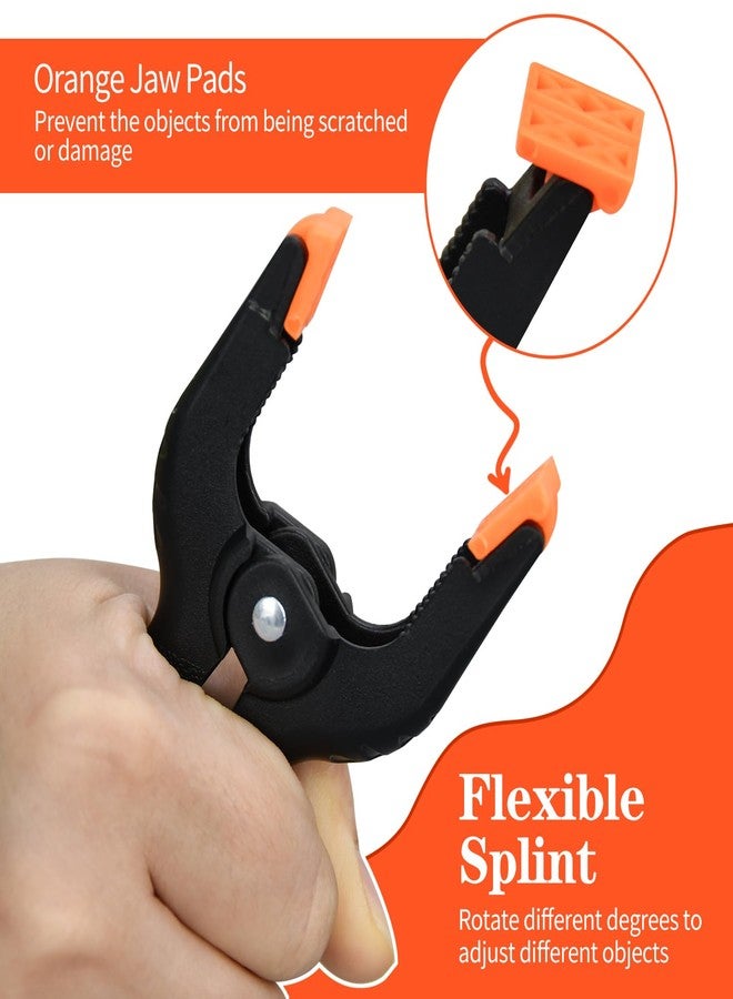 LFSEMINI 6 Inch Spring Clamps, 6 Pack Professional Plastic Spring Clamps, Heavy Duty Plastic Clamps for Crafts and Woodworking, Backdrop Clips Clamps for Backdrop Stand, Photography, Home Dec - Image 4