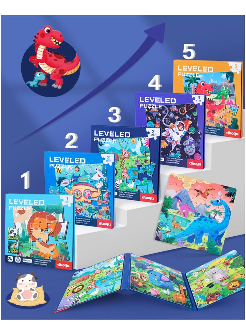 XiuWoo Advanced Folding Magnetic Jigsaw Puzzle 3-In-1 Children's Early Education Puzzle Toy Travel Into Space  - Image 2