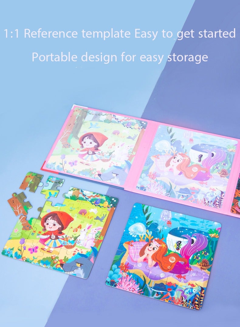 XiuWoo Advanced Folding Magnetic Jigsaw Puzzle 3-In-1 Children's Early Education Puzzle Toy Travel Into Space  - Image 5