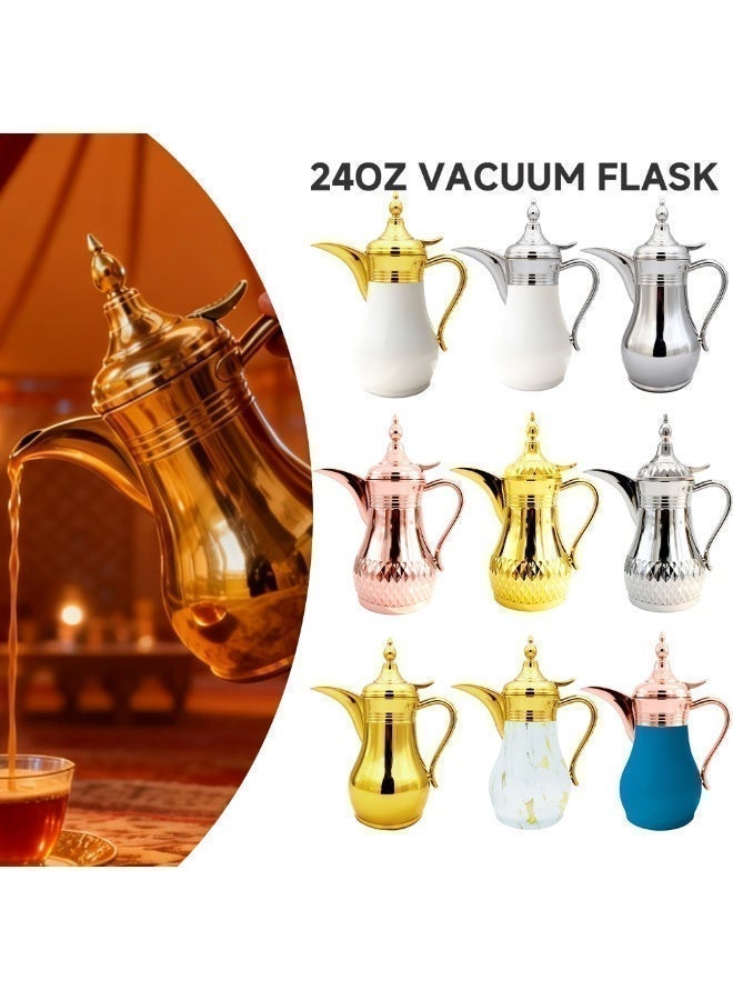 Sakura Train Middle Eastern Arabic Turkey-Inspired Stainless Steel Coffee Pot Dallah Pot Coffee Maker, Double-Wall Insulated Coffee Pot With Lid And Hand, Multiple Colors And Capacities Available for Women, Men, Guests, Best Gift idea, Kitchen Drinking Décor - Image 4