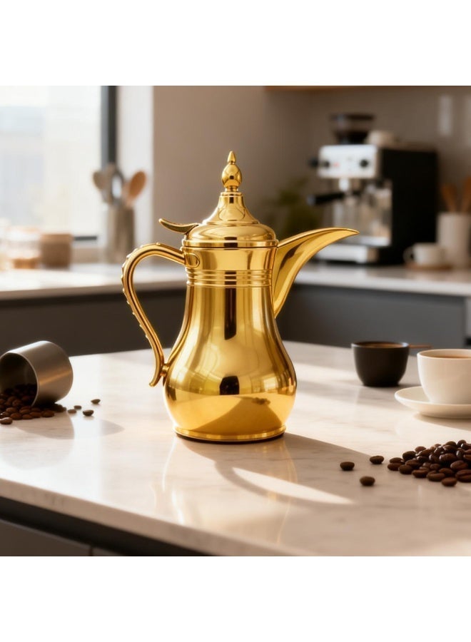 Sakura Train Middle Eastern Arabic Turkey-Inspired Stainless Steel Coffee Pot Dallah Pot Coffee Maker, Double-Wall Insulated Coffee Pot With Lid And Hand, Multiple Colors And Capacities Available for Women, Men, Guests, Best Gift idea, Kitchen Drinking Décor - Image 3