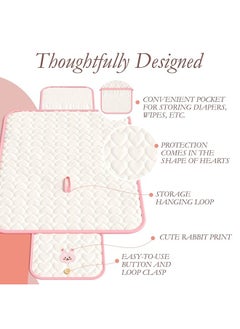 ShebSheb Baby Portable Diaper Changing Mat for Travel Waterproof Compact Baby Changing Pad  - Image 3