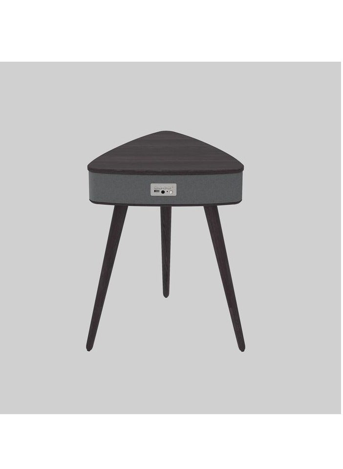 Smart End Table with Bluetooth Speaker, Smart Coffee Table with Wireless Charger, Smart Table with USB Charging Ports, Round Side Table for Bedroom, Living Room, Office