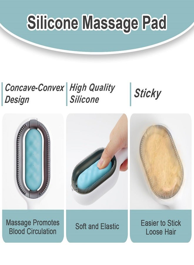 Cat Hair Brush with Water, Sticky Brush 2.0 for Cats, Pet Hair Removal Comb with Water Tank, Wet Cat Comb, 2 in 1 Cleaning Brush Cat, Pet Hair Cleaner Brush for Cats (Towels Not Included) - Image 5