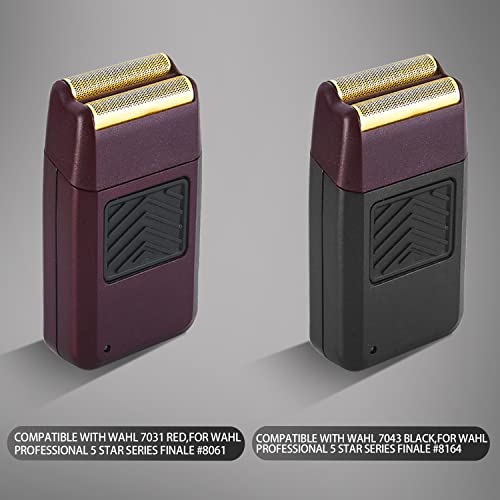 DODAER 2 Pack Professional 5 Star Series Finale Shaver Replacement Foil and Cutter Bar Assembly Compatible with wahl Shaver Foil 7031-100, 7043-100 Super Close Shaving Replacement Heads (red) - Image 2