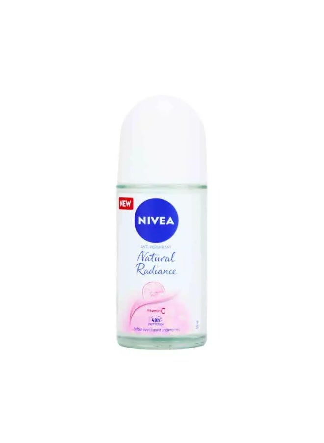 NIVEA Natural Radiance Antiperspirant Roll On for Women 50ml