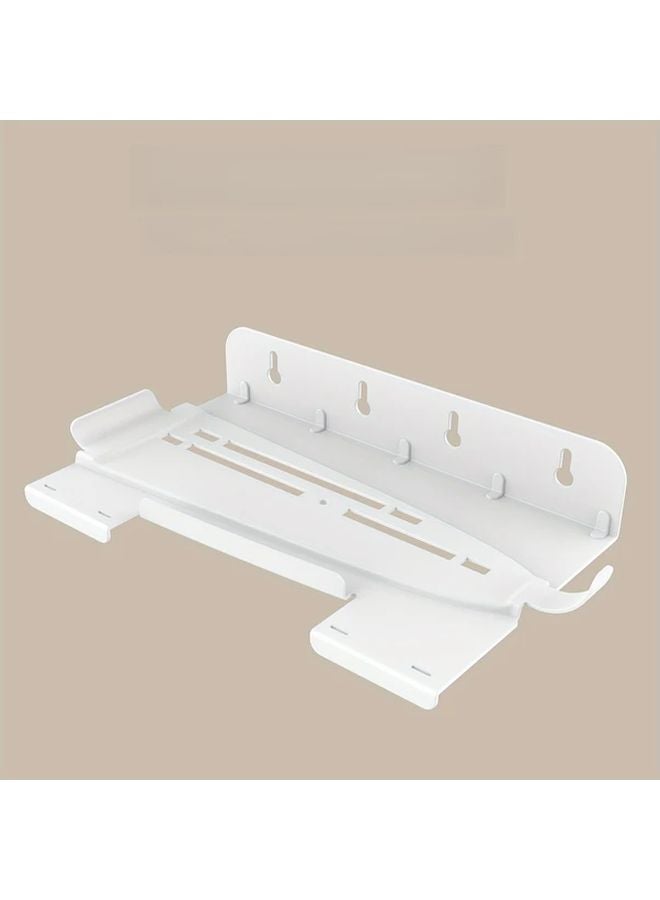 White Metal Wall Mount Stand Kit for PS5 and PS5 Slim Secure Controller Hooks Easy Disassembly - Image 1