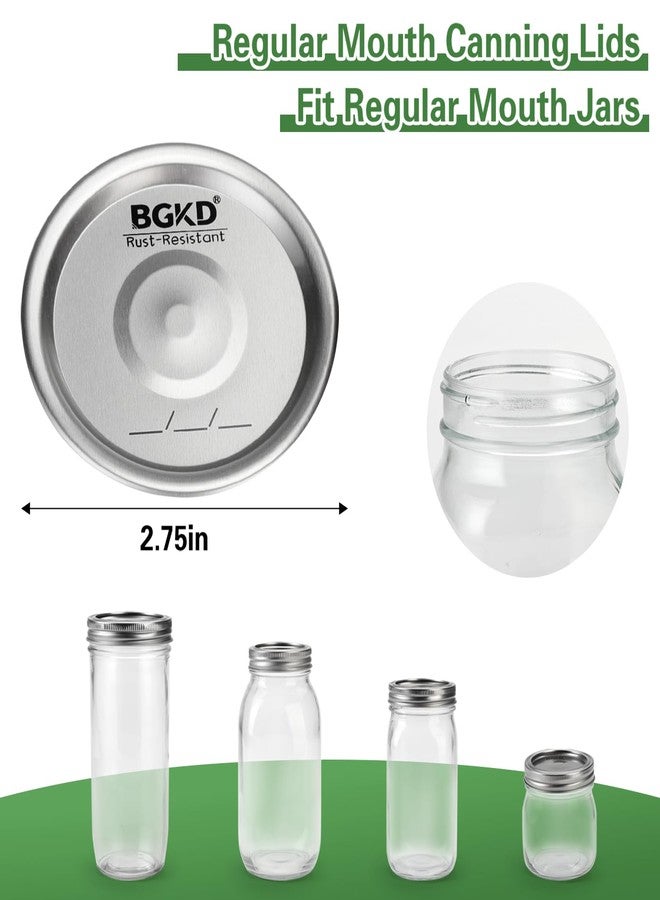 BGKD 24Pcs Canning Lids Regular Mouth, Regular Mouth Mason Jar Lids for Ball or Kerr, Rust-Proof Small Mouth Mason Jars Lids - Image 2