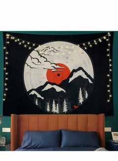 Excefore Wall Tapestry, Japanese Aesthetic Mountain Forest Tapestry Hanging Sun Nature Landscape Art for Bedroom Living Room Dorm Party Decorations(L/148X200cm)  - Image 3
