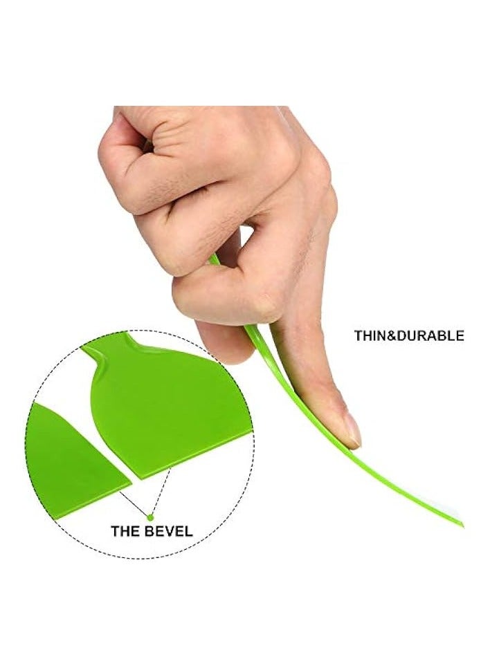 PROMASS Reusable Plastic Putty Knife Set Green Flexible Scraper Tool Flexible Paint Scrapers Tool for Decals, Wallpaper, Baking, Wall and Car Putty, Spackling, Patching and Painting - Image 2