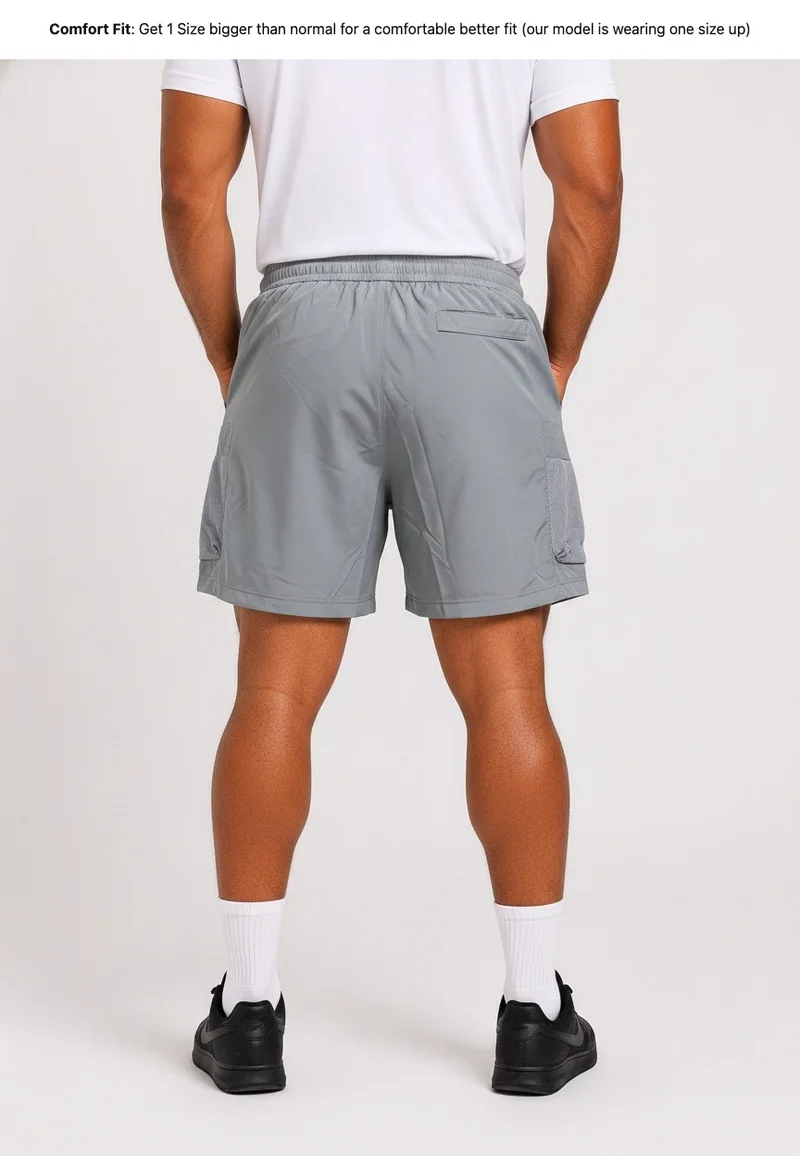 بريما إيس رجالي Cargo Shorts Functional الهواء الطلق والنشاط بريميوم Grey